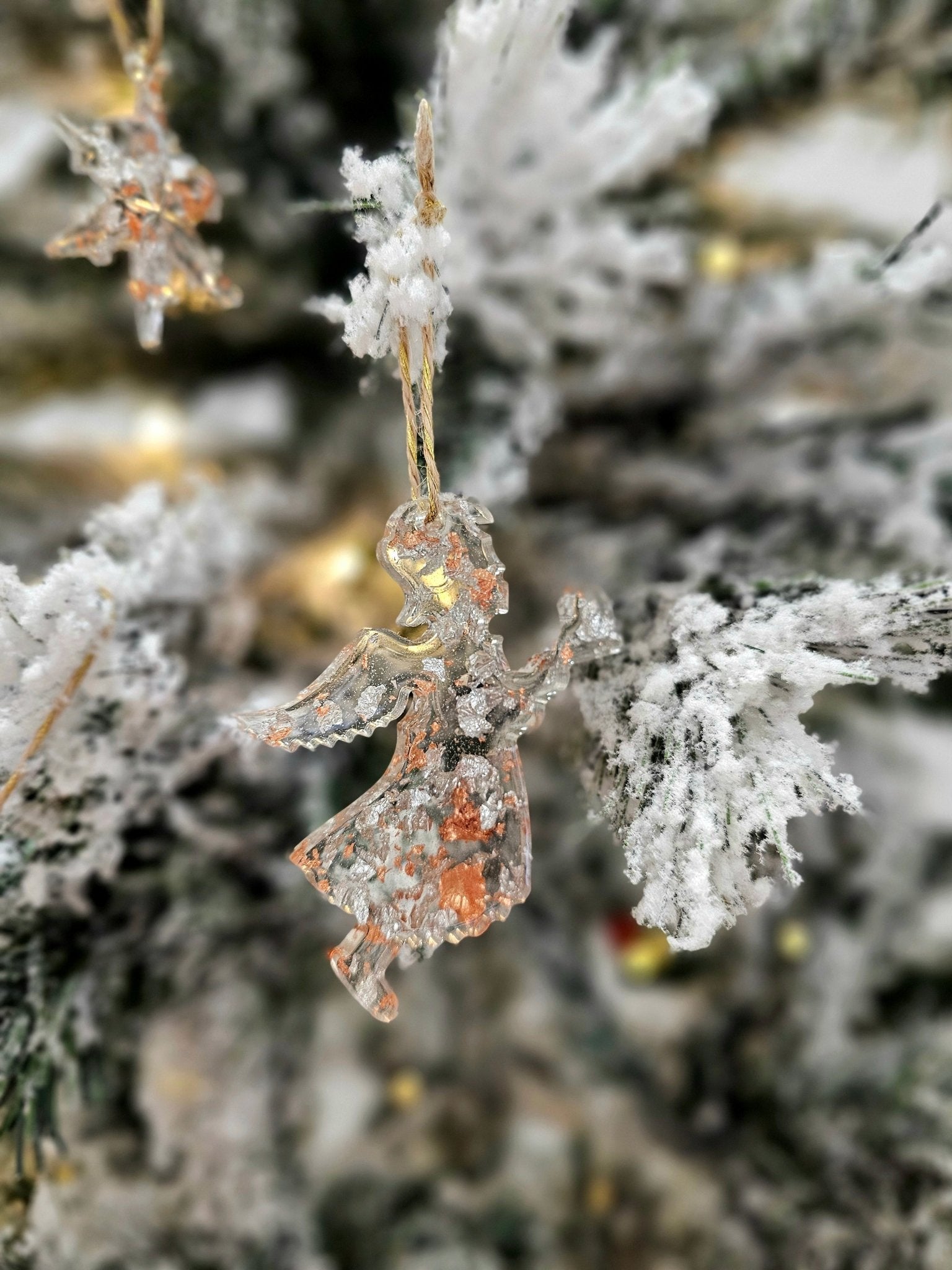 Personalised handcrafted angel Christmas ornaments - VJ Designs