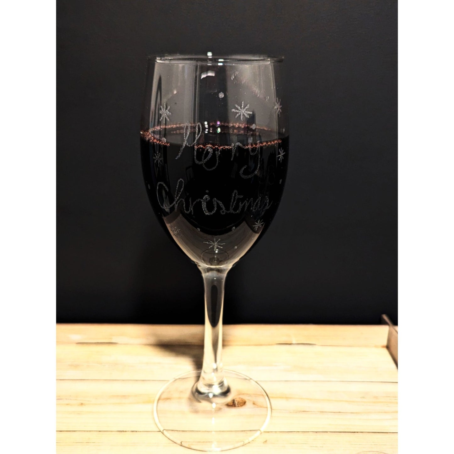 Hand-Carved Christmas Wine & Champagne Glasses - VJ Designs