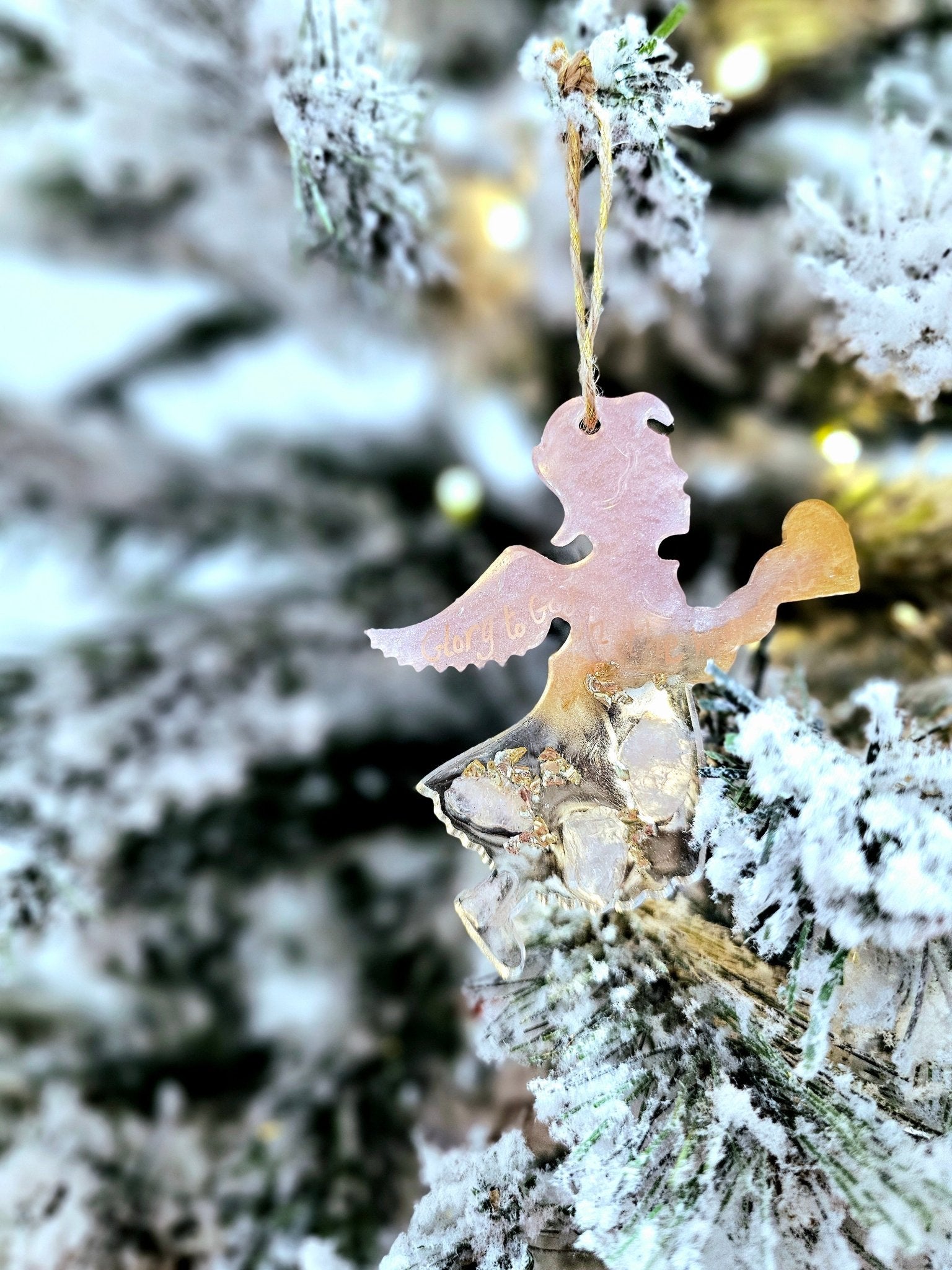 Personalised handcrafted angel Christmas ornaments - VJ Designs