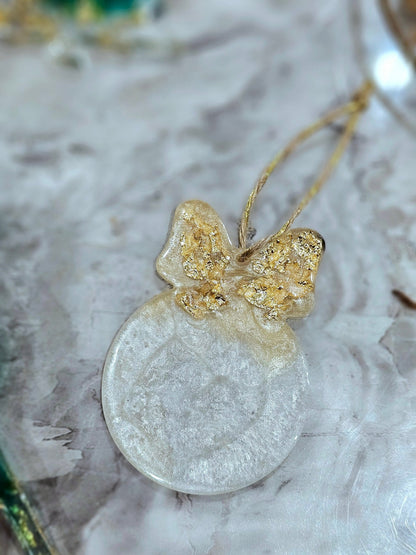 Personalised handcrafted tree ball ornament - VJ Designs