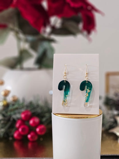 Personalised handmade gold-plated Christmas earrings - VJ Designs
