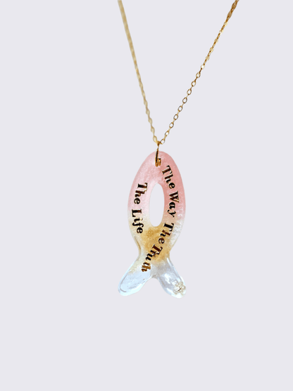 Gold-plated Christian fish necklace - Necklace - VJ Designs
