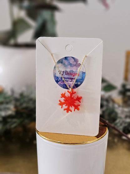 Handmade gold-plated Christmas necklace - Necklace - VJ Designs
