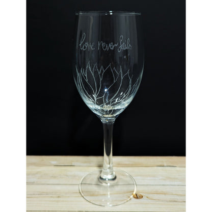 Hand-Carved Christmas Wine & Champagne Glasses - VJ Designs