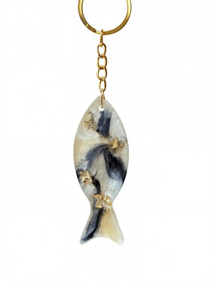 Personalised handmade Christian fish keychains - VJ Designs