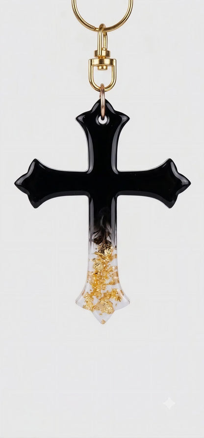 Personalised handmade cross keychains - unisex - keychain - VJ Designs