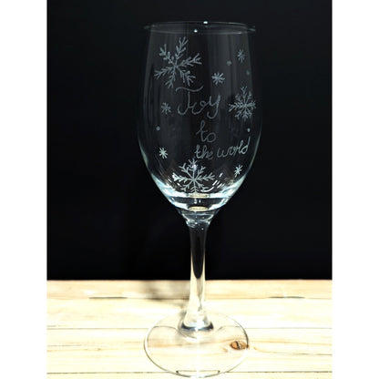 Hand-Carved Christmas Wine & Champagne Glasses - VJ Designs