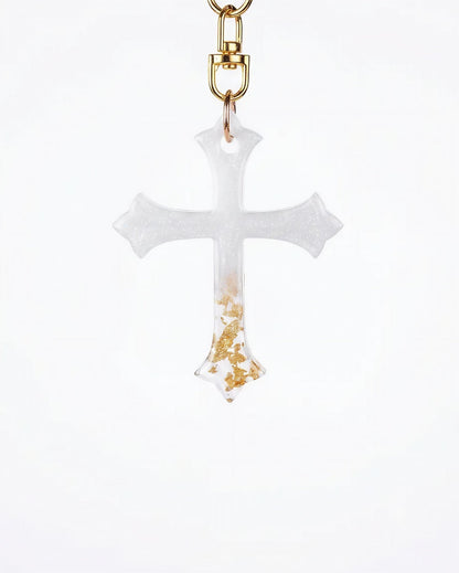 Personalised handmade cross keychains - unisex - keychain - VJ Designs