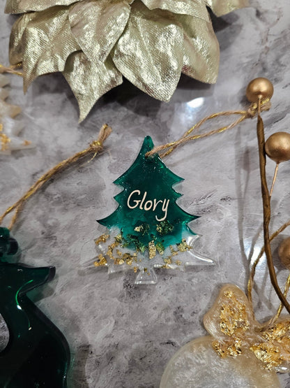 Personalised handcrafted Christmas tree ornaments - VJ Designs