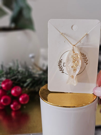 Personalised gold-plated Christian fish necklace - Necklace - VJ Designs