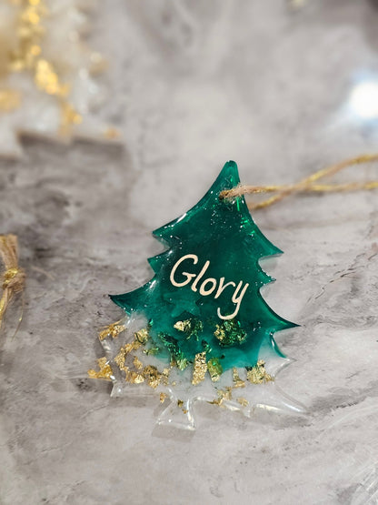 Personalised handcrafted Christmas tree ornaments - VJ Designs